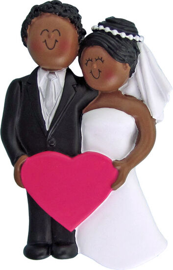 Wedding Couple Ornament, DIY, Personalize It,  OC-249-MAA-FAA