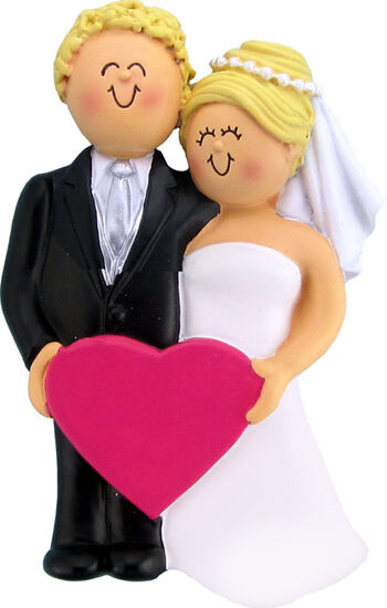 Wedding Couple Ornament, DIY, Personalize It,  OC-249-MBL-FBL