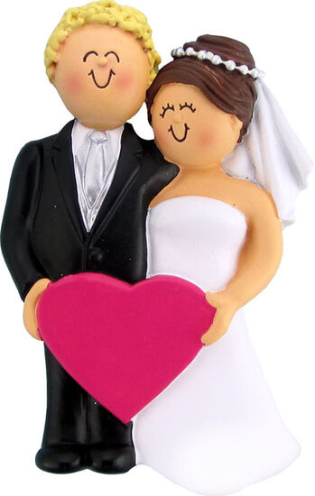 Wedding Couple Ornament, DIY, Personalize It,  OC-249-MBL-FBR