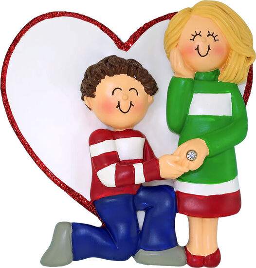 Marry Me, Engagement Ornament, DIY, Personalize It,  OC-376-MBR-FBL
