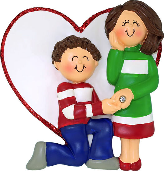 Marry Me, Engagement Ornament, DIY, Personalize It,  OC-376-MBR-FBR