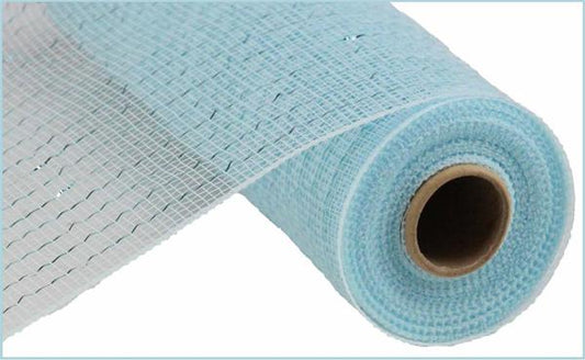 Light Blue, Light Blue Foil, Metallic Mesh, 10.25" X 10YD, RE130114