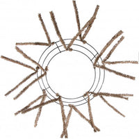 Work Wreath Form, Color Burlap, Elevated, 10" Wire Frame, Makes Up To A 20" Wreath, 12 Pencil Ties, XX1678W4 C.B.I.