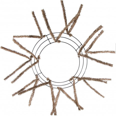 Work Wreath Form, Color Burlap, Elevated, 10" Wire Frame, Makes Up To A 20" Wreath, 12 Pencil Ties, XX1678W4 C.B.I.