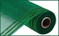 Emerald, Border Stripe, Mesh, Emerald Foil, 10"X 10 YD, RE850206