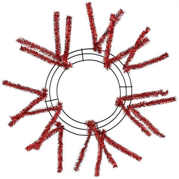 Work Wreath Form, Color Red, Metallic, Elevated, 10" Wire Frame, Makes  Up To A 20" Wreath, 12  Pencil Ties, XX167924, C.B.I.