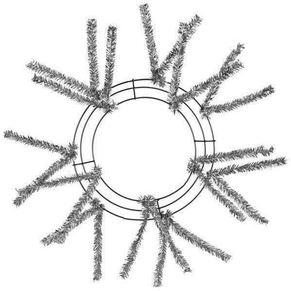 Work Wreath Form, Color Silver, Metallic, Elevated, 10" Wire Frame, Makes  Up To A 20" Wreath, 12  Pencil Ties, XX167926, C.B.I.