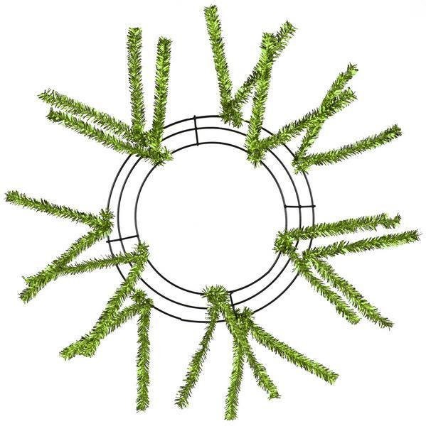Work Wreath Form, Color Lime, Metallic, Elevated, 10" Wire Frame, Makes  Up To A 20" Wreath, 12  Pencil Ties, XX167937, C.B.I.