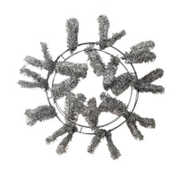 Work Wreath Form, Elevated, 16" Wire Frame, 18 Ties, Makes Up To 24" Wreath, Metallic Silver, Brand S.P.I. CVW190MSIL