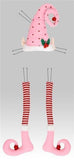 Elf Kit, Attachment, Stripe, Polka Dot, 3 Piece Set, 30" H, Light Pink, Red, White, XC6232