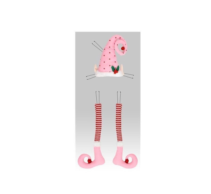 Elf Kit, Attachment, Stripe, Polka Dot, 3 Piece Set, 30" H, Light Pink, Red, White, XC6232