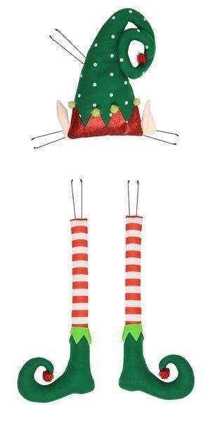 Elf Kit, Attachment, Stripe, Polka Dot, 3 Piece Set, 30" H, Red, Emerald Green, White, XC6225