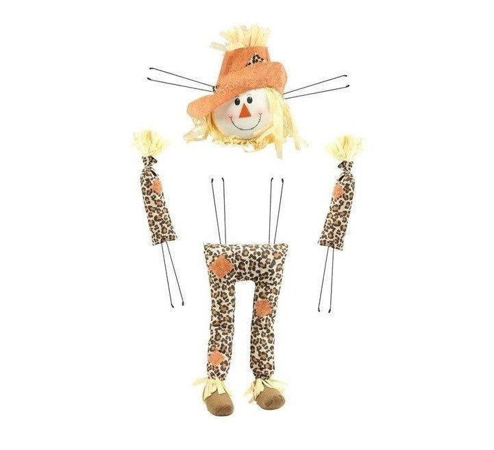 Scarecrow Kit, Attachment, Leopard Print, 4 Piece Set, 29.5" H, Orange, Tan, Brown, Black, HA4042