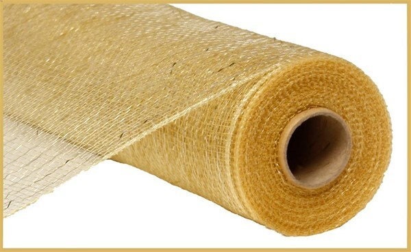 Champagne Gold, Foil, Metallic Mesh, 10.25" X 10YD, RE1301MT